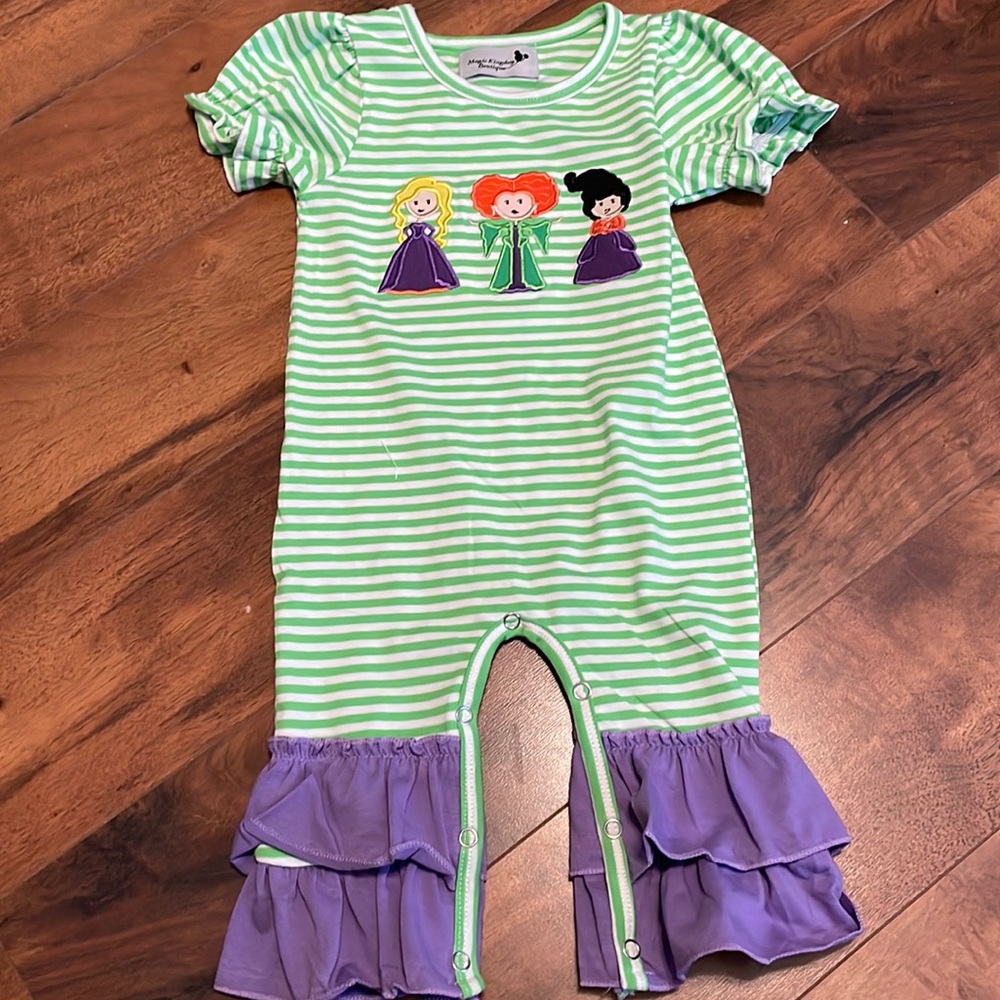 BRAND NEW Hocus Pocus Boutique Romper 0-3 Months